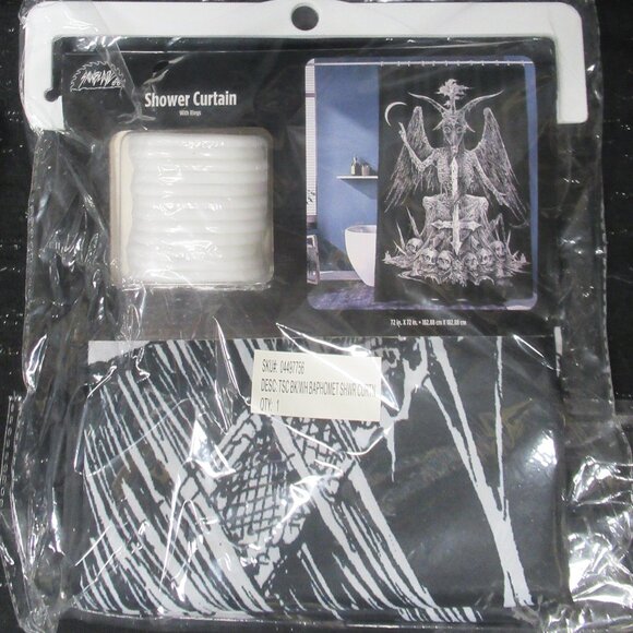Baphomet Fabric Shower Curtain - Picture 2 of 3